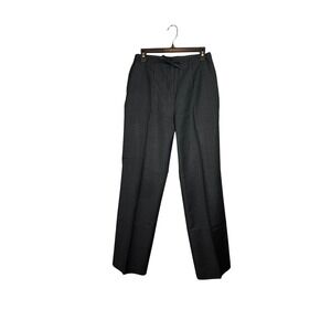 OTTO Collection 100% Wool Pants, Charcoal, High Rise Wide Leg Drawstring, Size 8